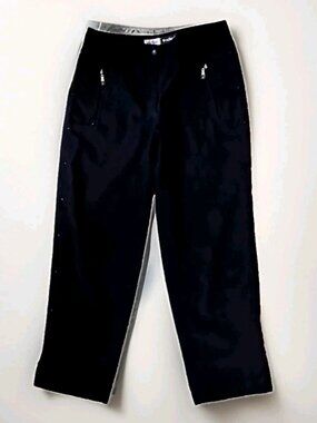 Jamie Sadock Size 2 Black Cropped Golf Pants Polyester Capri Women's